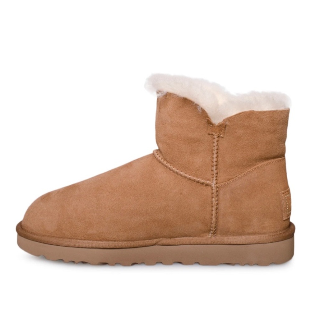 UGG MINI BAILEY BUTTON BLING CHESTNUT BOOTS - WOMEN'S
